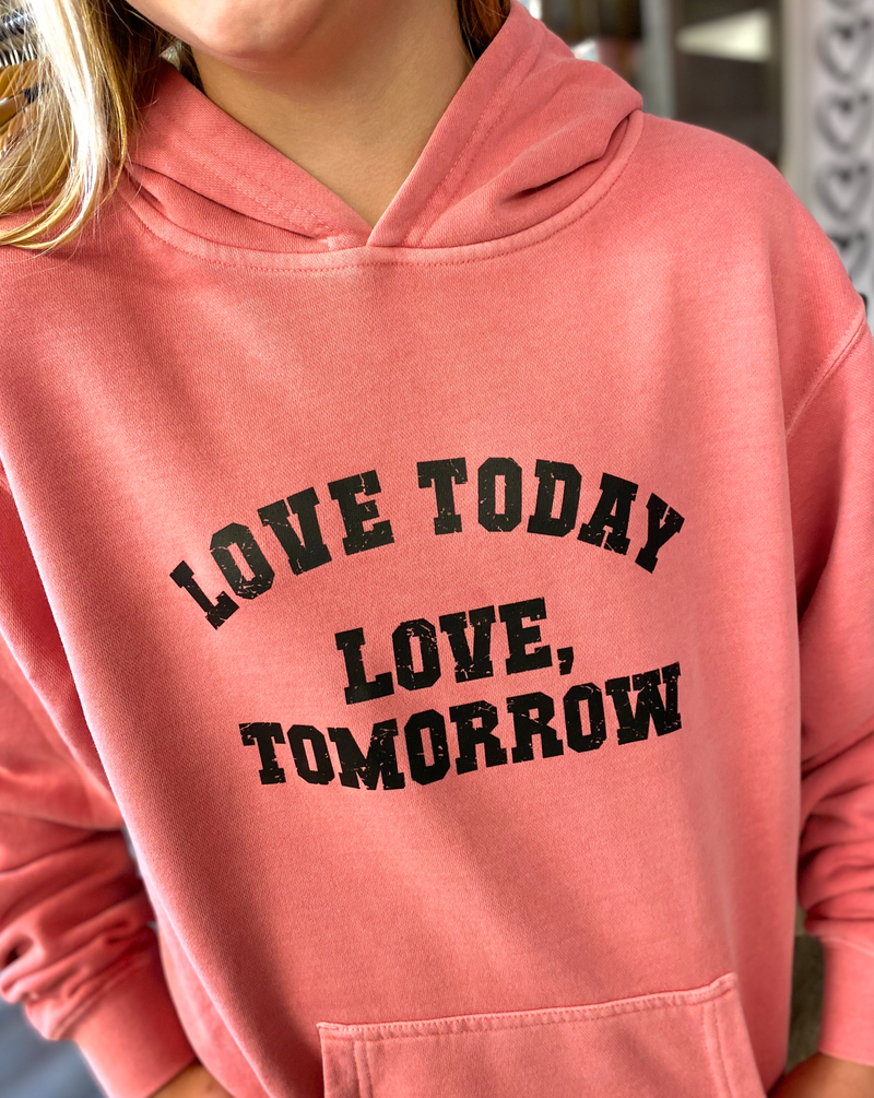 Girl's Graphic Hoodie - Love Today