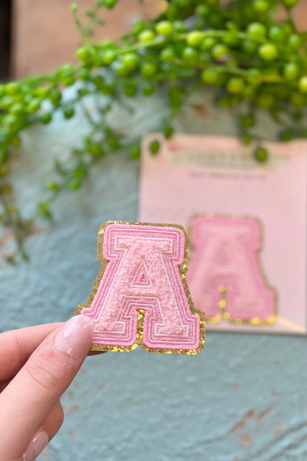 Chenille Letter Sticker - Pink