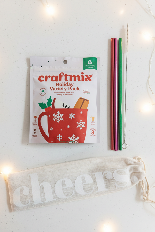 Holiday Craftmix + Straws Gift Set