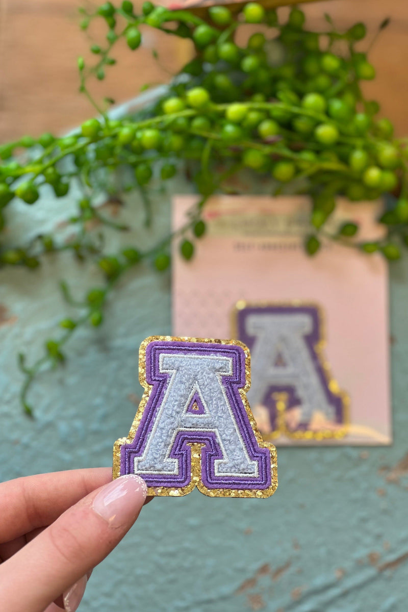 Chenille Letter Sticker - Purple