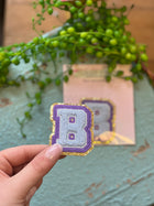 Chenille Letter Sticker - Purple