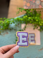 Chenille Letter Sticker - Purple