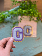 Chenille Letter Sticker - Purple