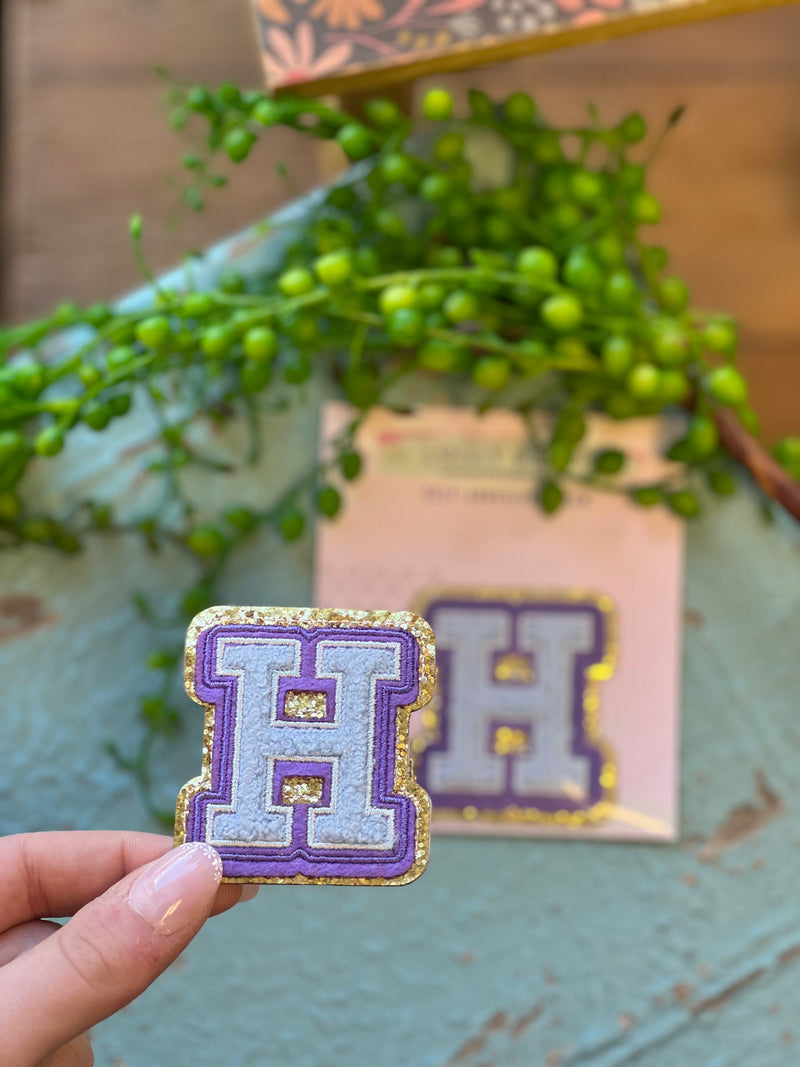 Chenille Letter Sticker - Purple