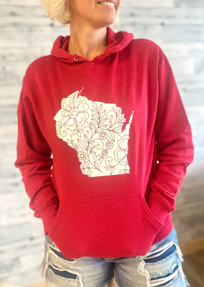 Wisconsin Hoodie - Red