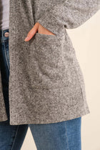 Brushed Ribbed Cardigan