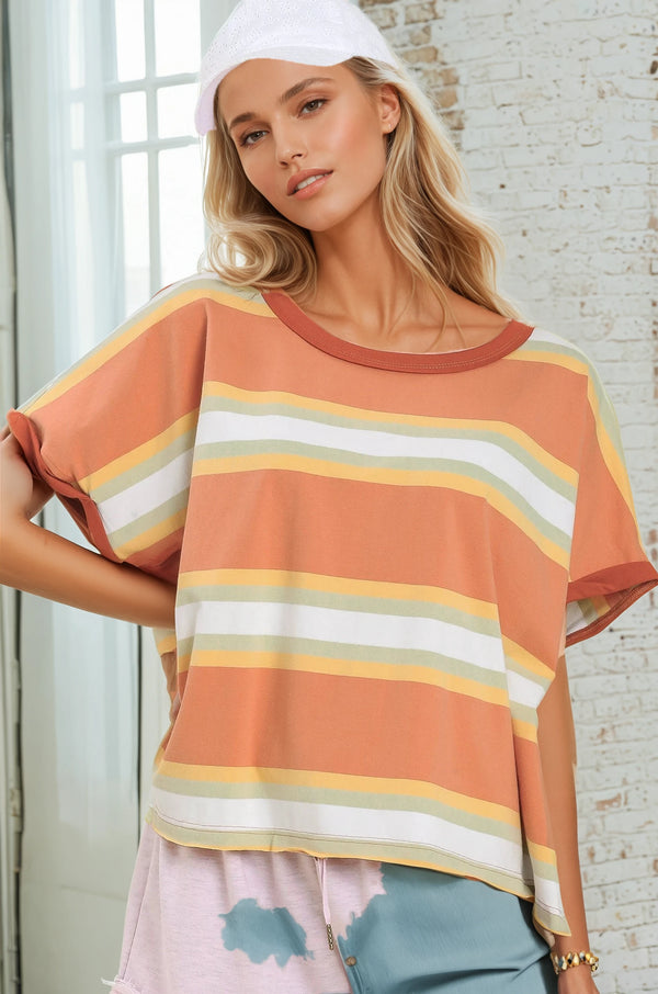 Boxy Striped Tee