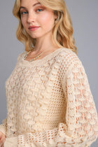 Dressy Sweater with Back Strap - Cream