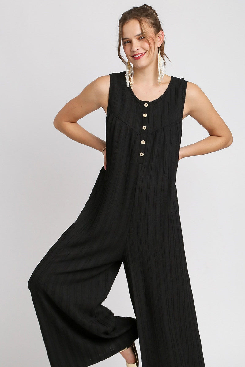 Textured Knit Jumpsuit