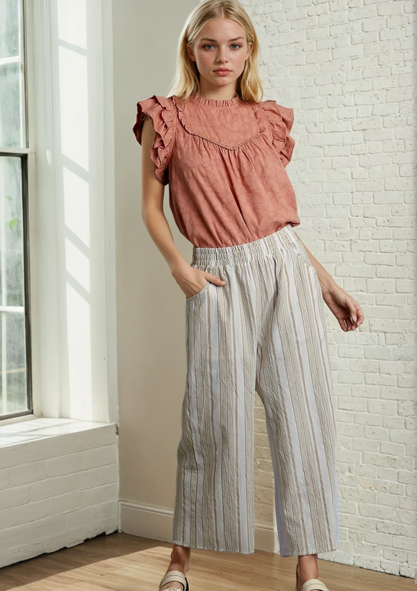 Striped Wide Leg Pants