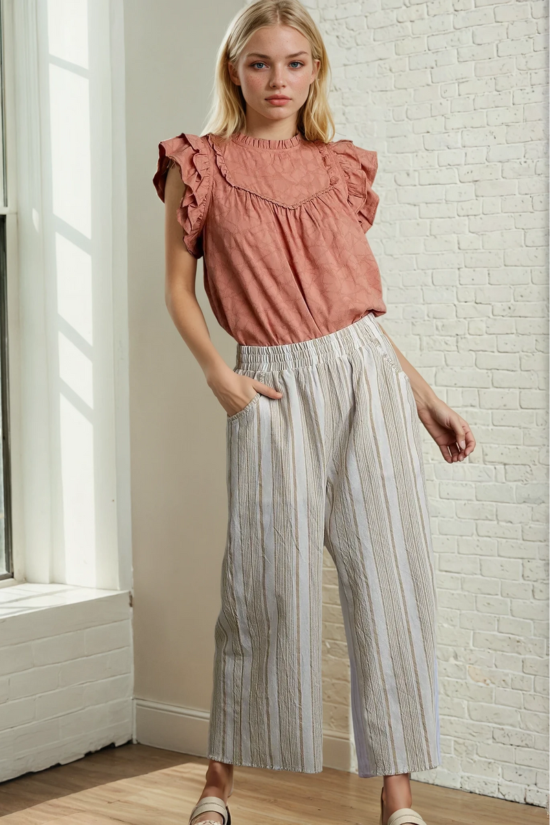Striped Wide Leg Pants