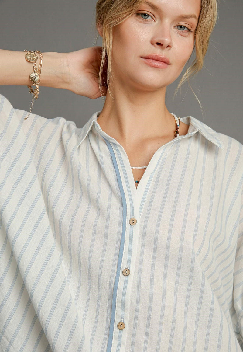 Stripe Button Down Top