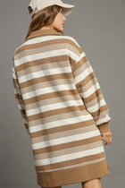 Stripe Half Zip Dress