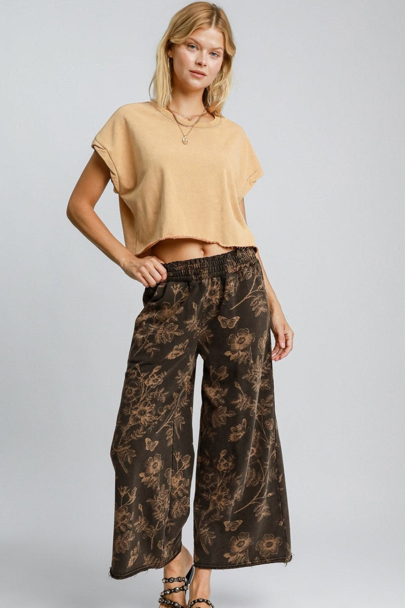 French Terry Floral Pants