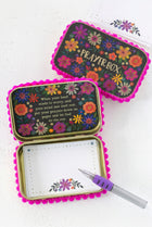 Prayer Box - Black Floral