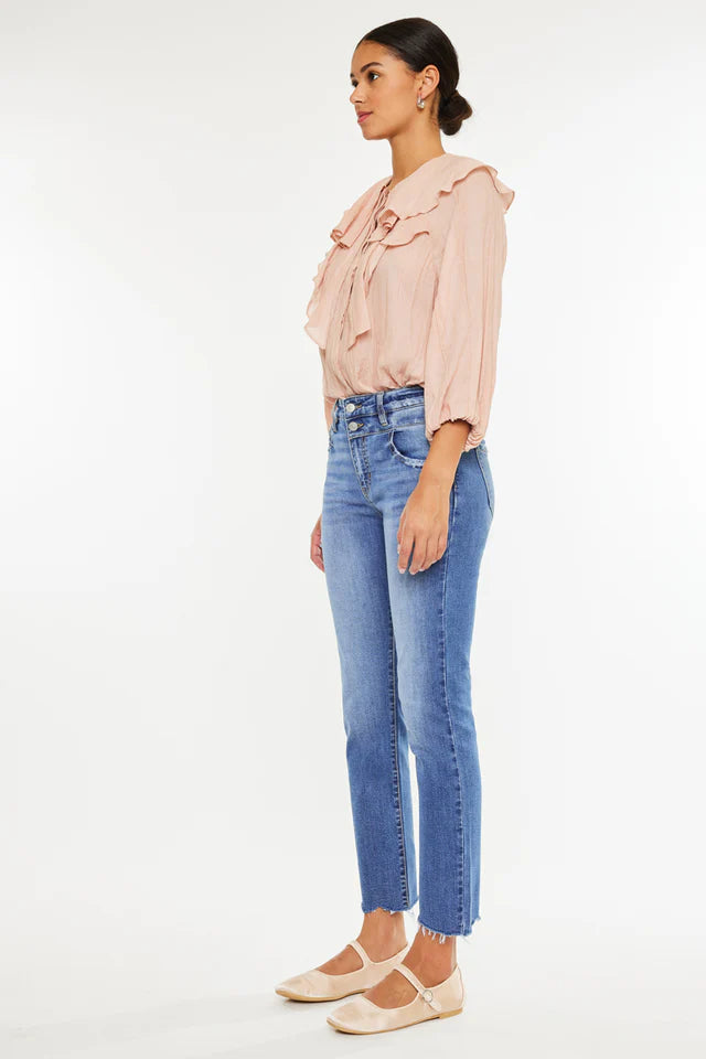 Kennedy High Rise Slim Straight Jeans