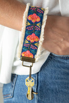 Embroidered Key Fob-Blue