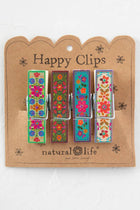 Bag Clips - Multi Folk Flower