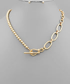 Two Tone Ball Chain Necklace
