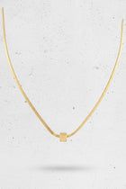 Dainty Curb Chain Square Pendant Necklace