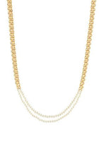 Curb Chain Pearl Detail Necklace