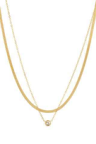 Dainty Herringbone Layered Necklace