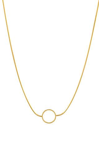 Snake Chain Circle Necklace