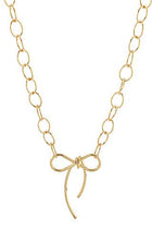 Bow Detail Oval Chain Necklace