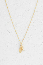 Dainty Double Leaf Necklace