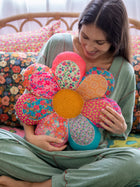 Whimsy Patchwork Pillow - Flower