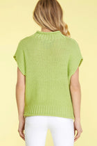 Sleeveless Mock Neck Knit Sweater - Avocado