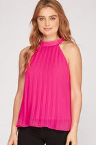 Pleated Tie Back Top