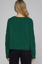 Jewel Detail Sweater-Green