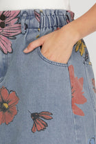 Paperbag Denim Skirt