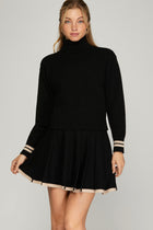 Pleated Knit Sweater Skirt