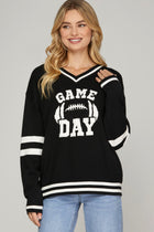 Game Day Varsity Sweater Top