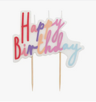 Pastel Happy Birthday Cake Topper