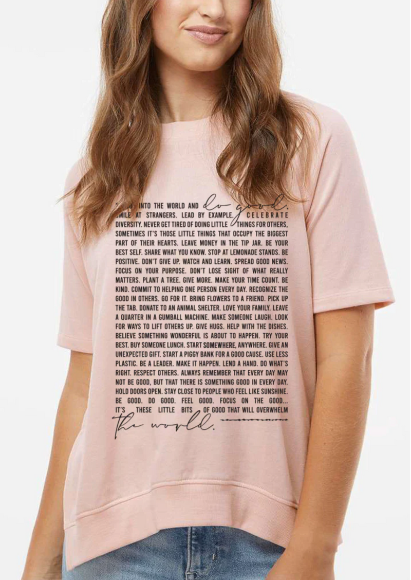 Short Sleeve Sweatshirt - Do Good Manifesto