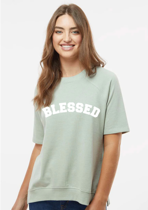 Short Sleeve Sweatshirt - Blessed
