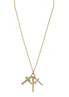 Triple Cross Necklace