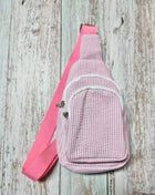 Seersucker Sling Bag - 4 Colors