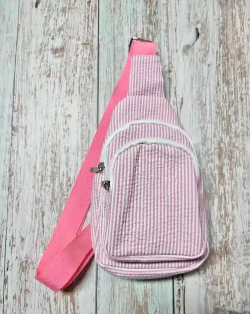 Seersucker Sling Bag - 4 Colors