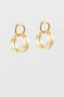 口コミ・レビューで人気商品を探そう 5 Ring Linked Earrings – shop hey daisy! アクセサリー