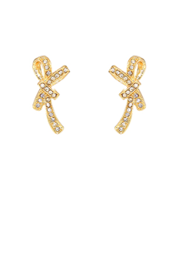 Pave Casting Bow Earrings - 2 Colors