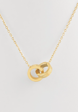 Interlocking Circle Pendant Necklace