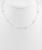 Pearl Station Chain Necklace - 2 Colors