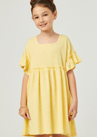 Girl's Mira Smocked Ruffle Sleeve Dress