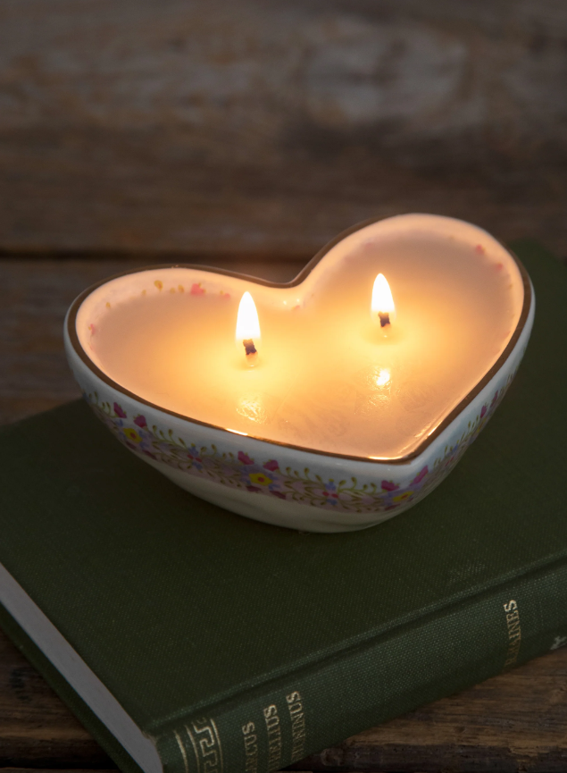 Secret Message Candle - Heart Happy