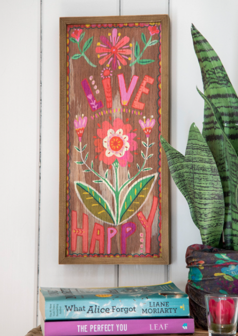 Bungalow Wooden Wall Art - Live Happy