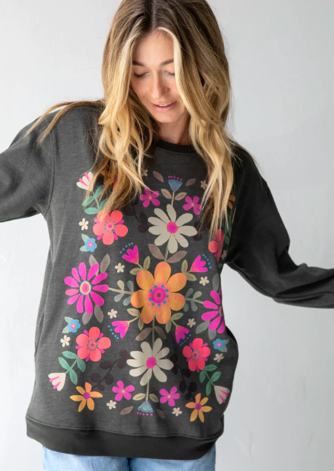 Folk Flower Sweatshirt